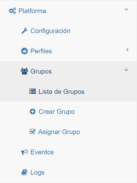 Archivo:Menu Opcion Plataforma Grupos Listar.jpg
