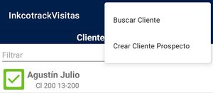Menú de Lista de Clientes