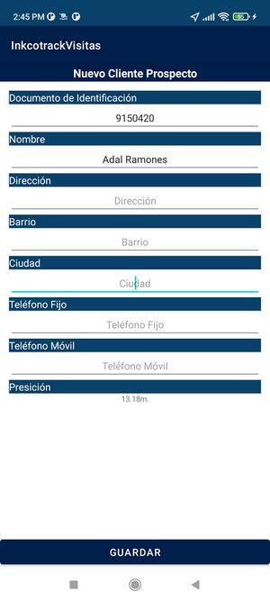 Crear Cliente Prosprecto