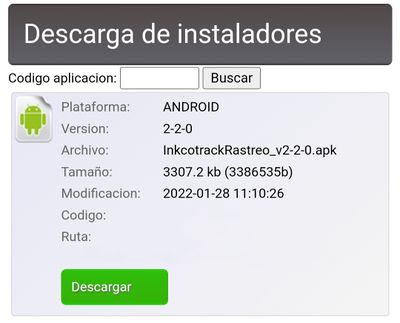 Pantalla de Descarga